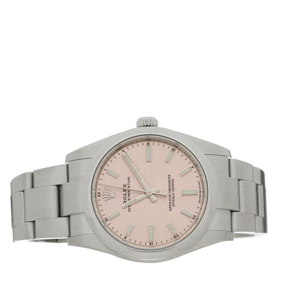 Rolex Stainless Steel 34mm Oyster Perpetual Watch Pink 124200 2 of 4