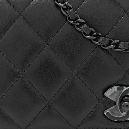 Chanel Lambskin Quilted Trendy CC Wallet On Chain WOC So Black 9 of 11