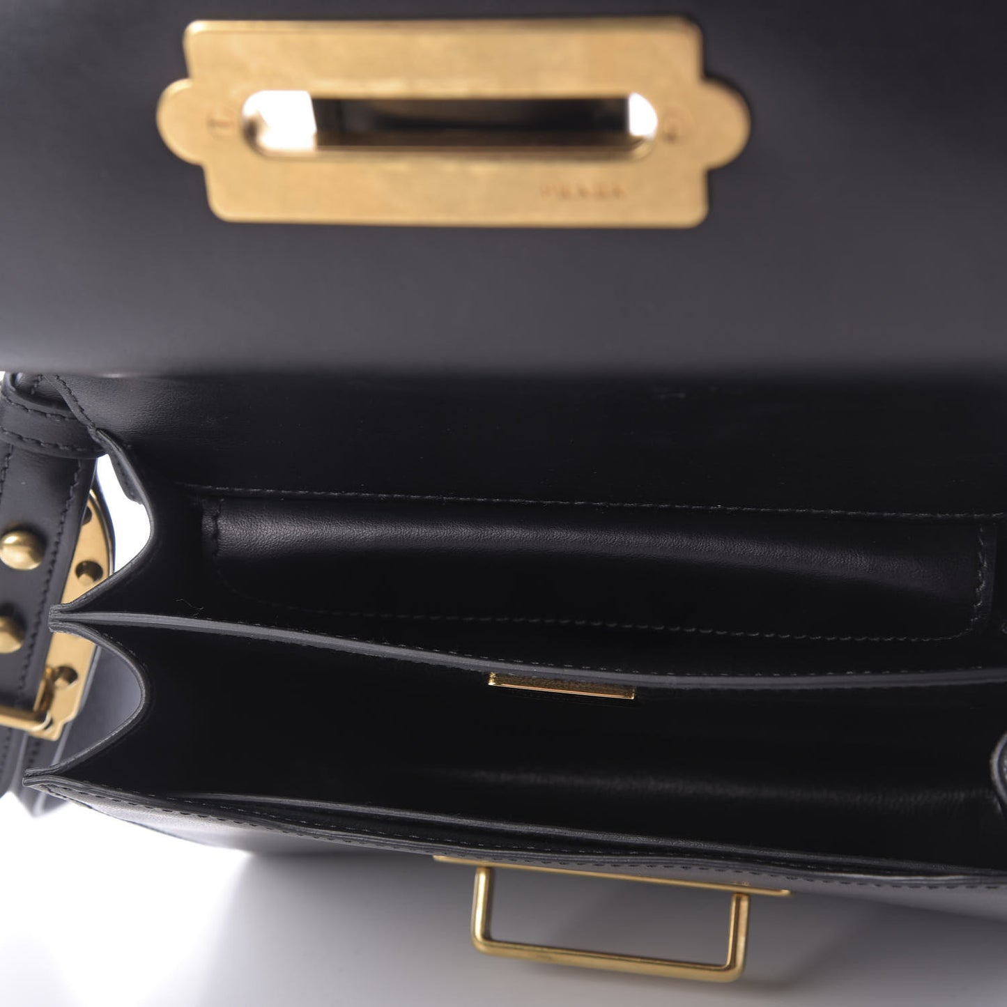 City Calf Saffiano Cahier Bag Black