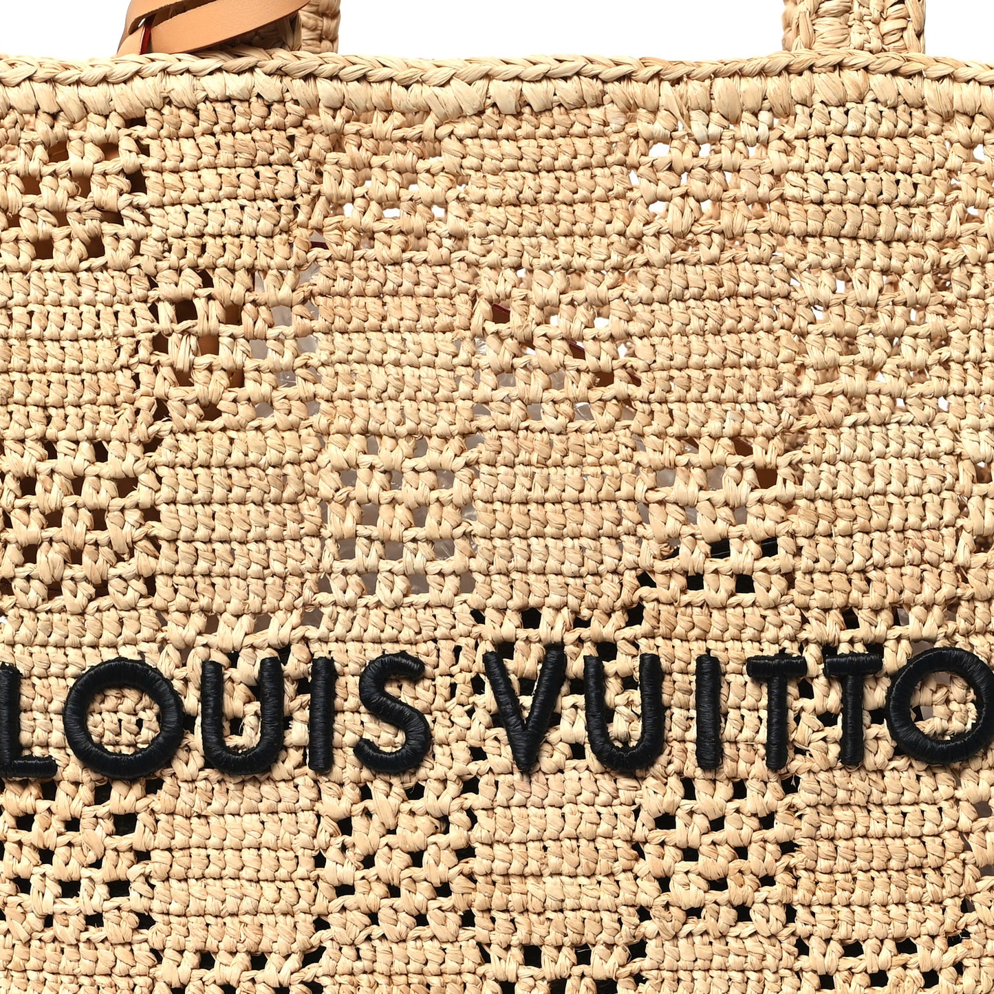 Damier Raffia Summer Shopper Tote MM Natural Beige