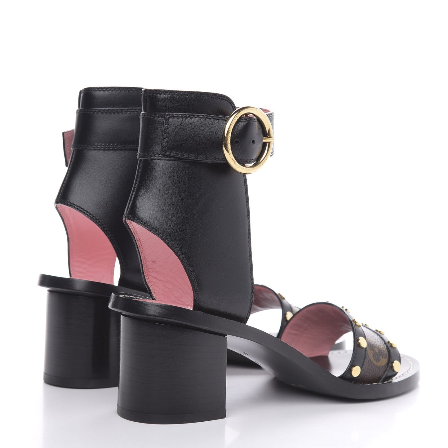 Calfskin Monogram Passenger Sandals 37 Black