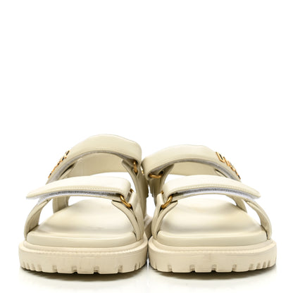 Christian Dior Lambskin Dioract 10mm Sandals 39 Off White 2 of 10