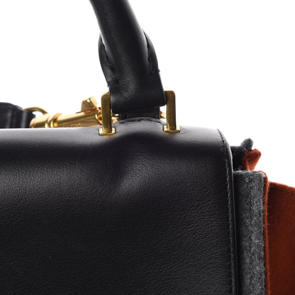 Celine Felt Smooth Calfskin Tri-color Medium Trapeze Brick 12 of 12