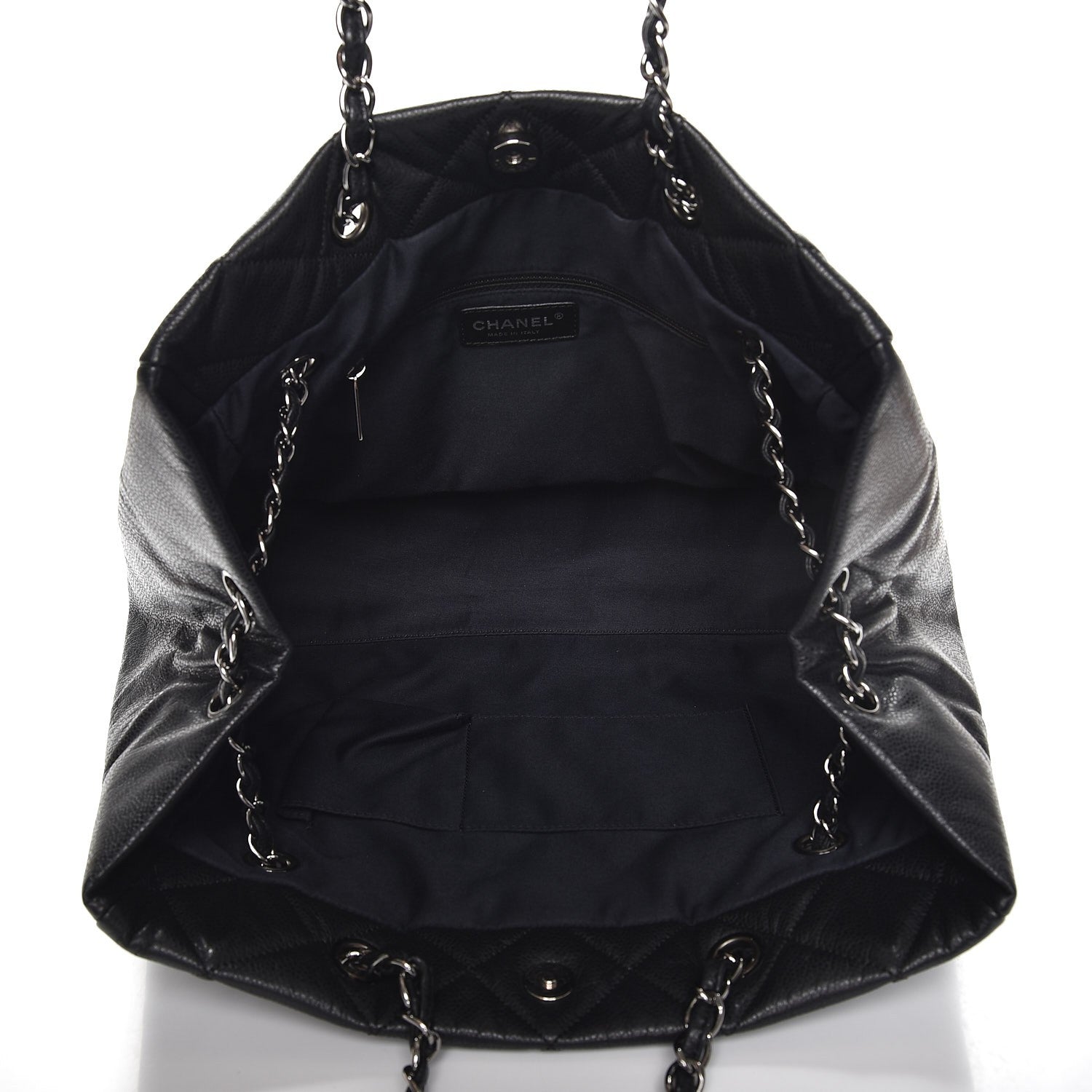 Chanel Soft Caviar Quilted Large Cells Tote Black 5 of 7