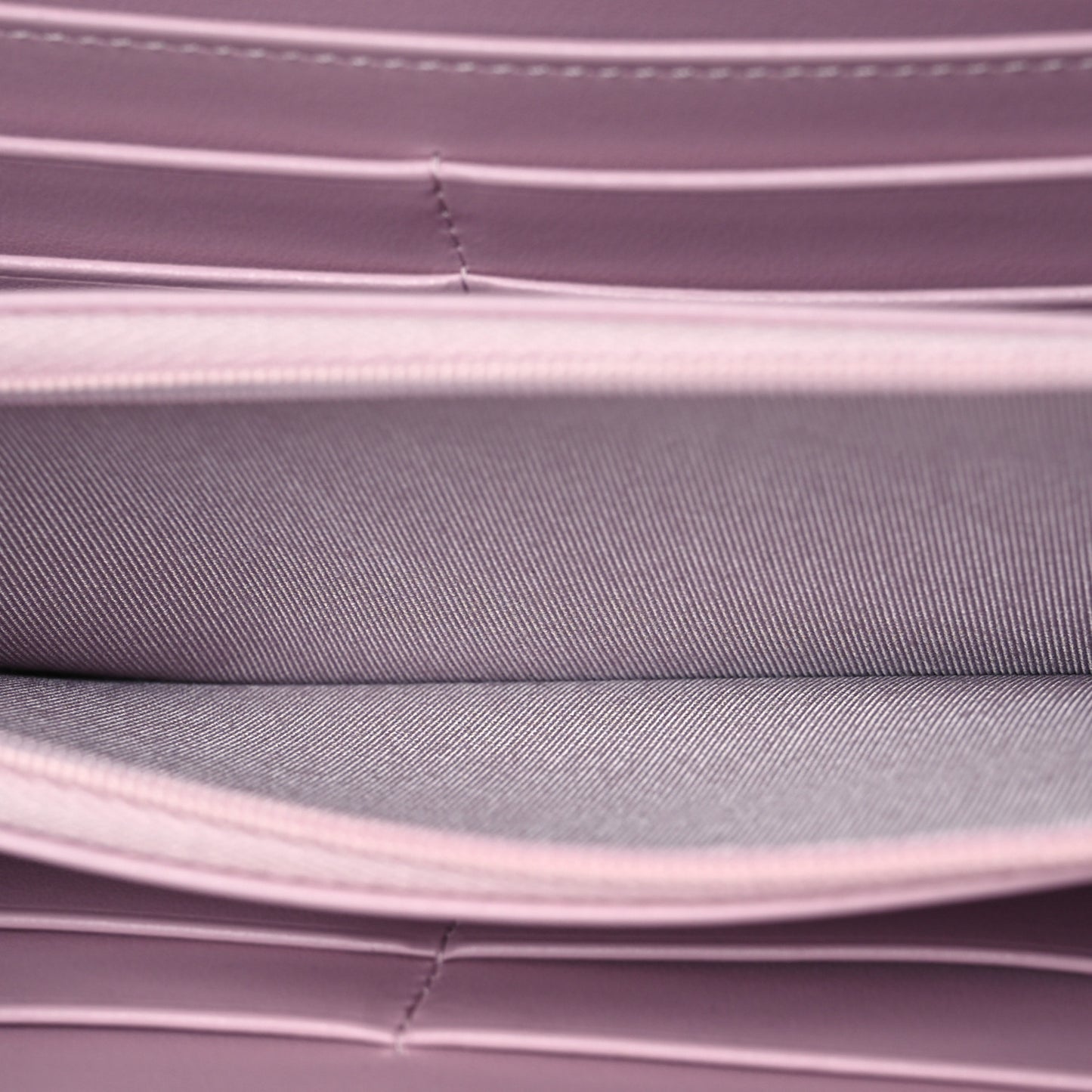 Caviar Quilted Large Gusset Zip Around Wallet Light Pink