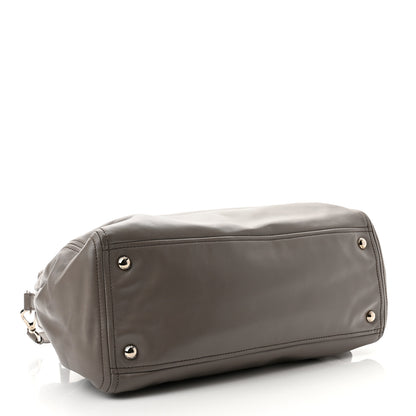 Prada Soft Calf Double Zip Shoulder Bag Argilla 3 of 8