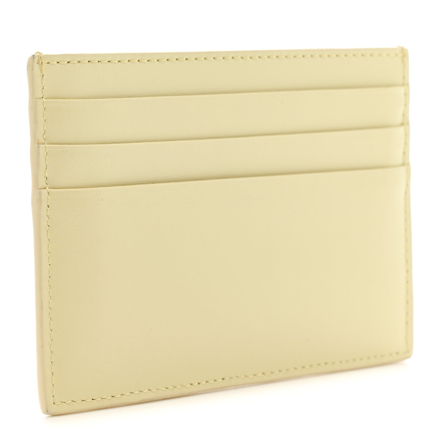 Shiny Calfskin Triomphe Card Holder Sunlight