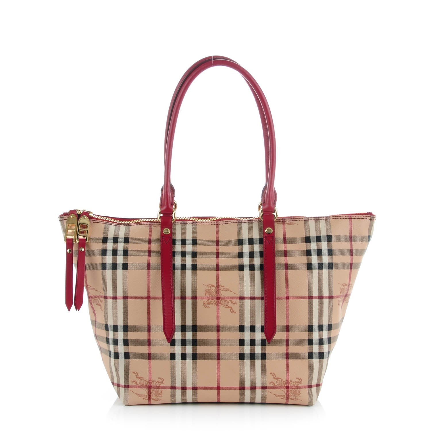 Burberry Haymarket Check Small Salisbury Tote Red 1 of 7