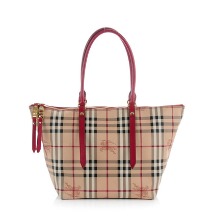 Burberry Haymarket Check Small Salisbury Tote Red 1 of 7