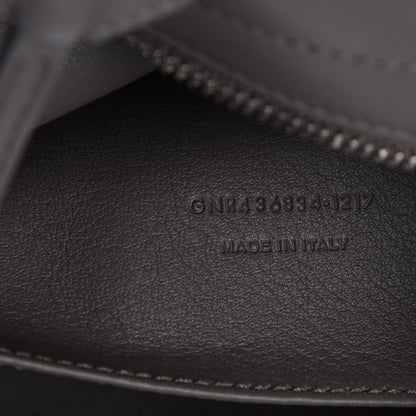 Saint Laurent Smooth Calfskin Crocodile Embossed Baby Monogram Downtown Cabas Earth 8 of 8