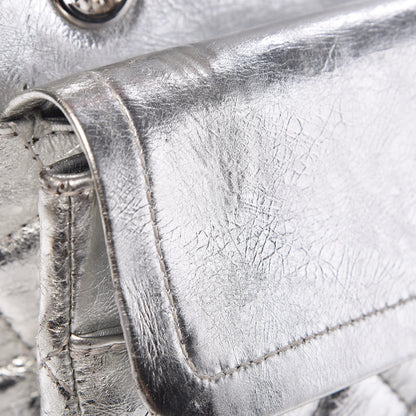 Chanel Metallic Aged Calfskin Quilted 2.55 Reissue 226 Flap Silver 11 of 16
