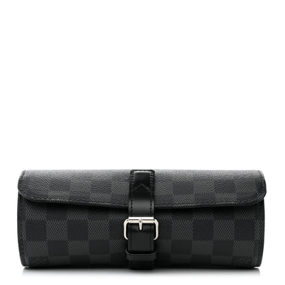 Louis Vuitton Damier Graphite 3 Watch Travel Case 1 of 8