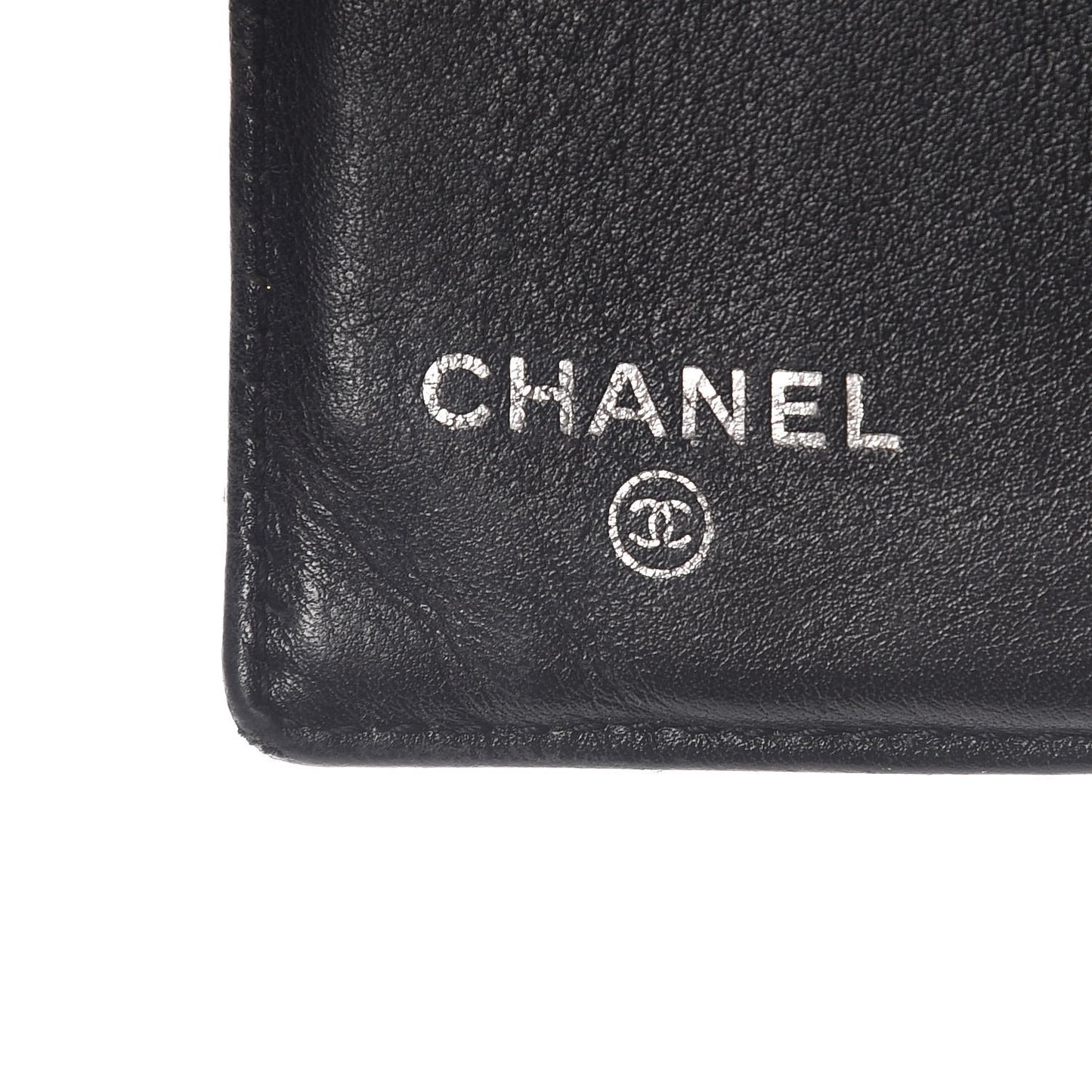 Patent Quilted Compact French Flap Wallet Black