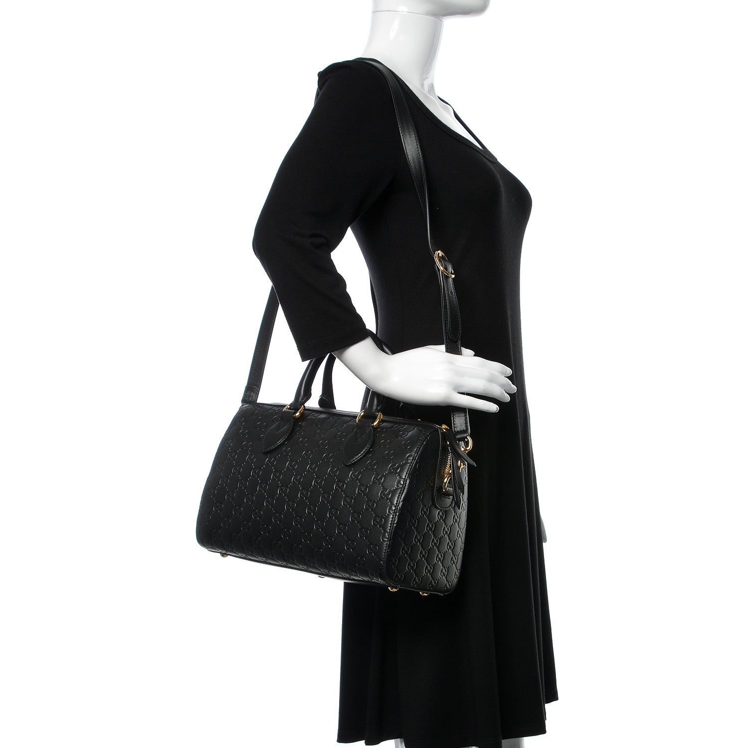Gucci Guccissima Signature Boston Black 2 of 10