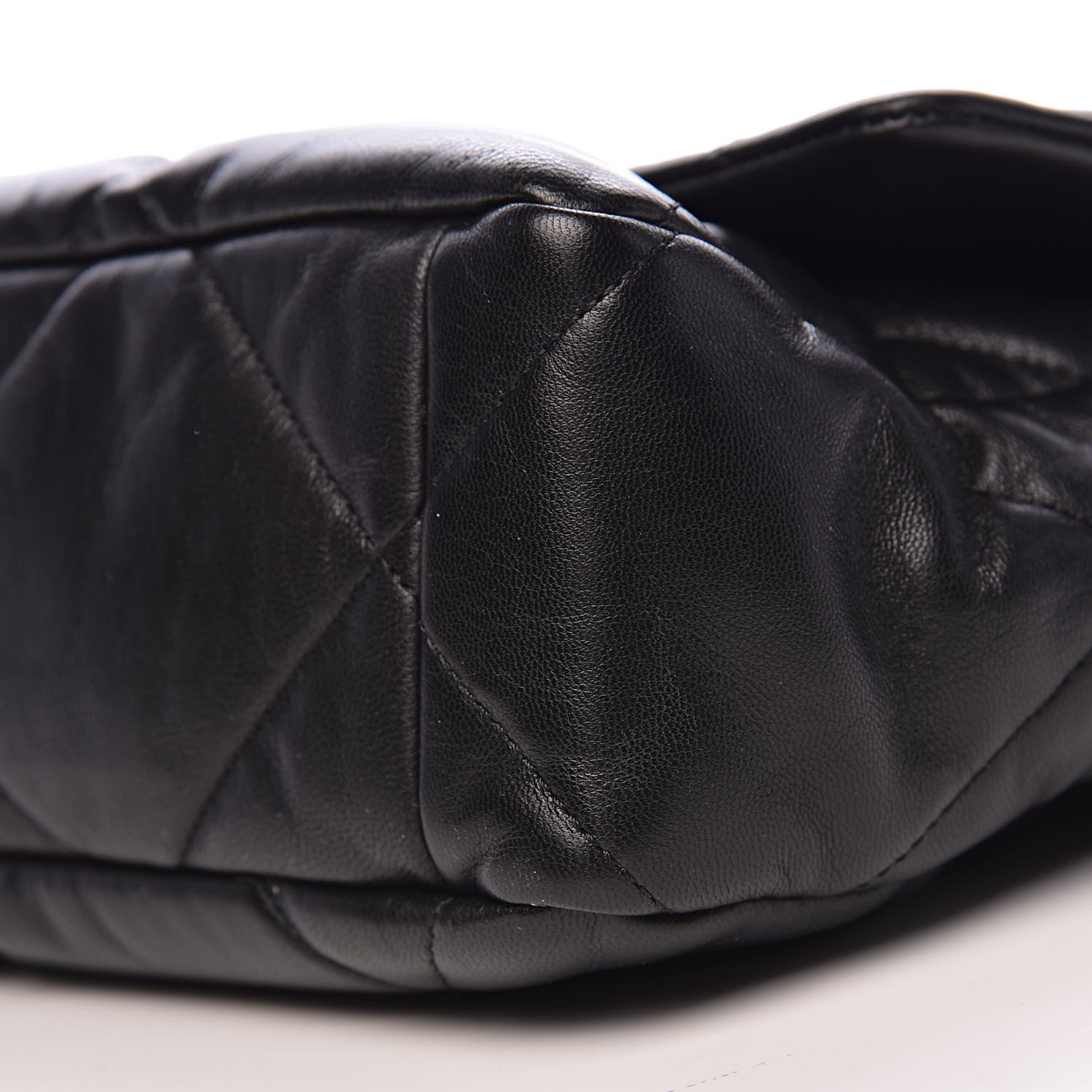Chanel Goatskin Quilted Large 19 Flap Black 10 of 11