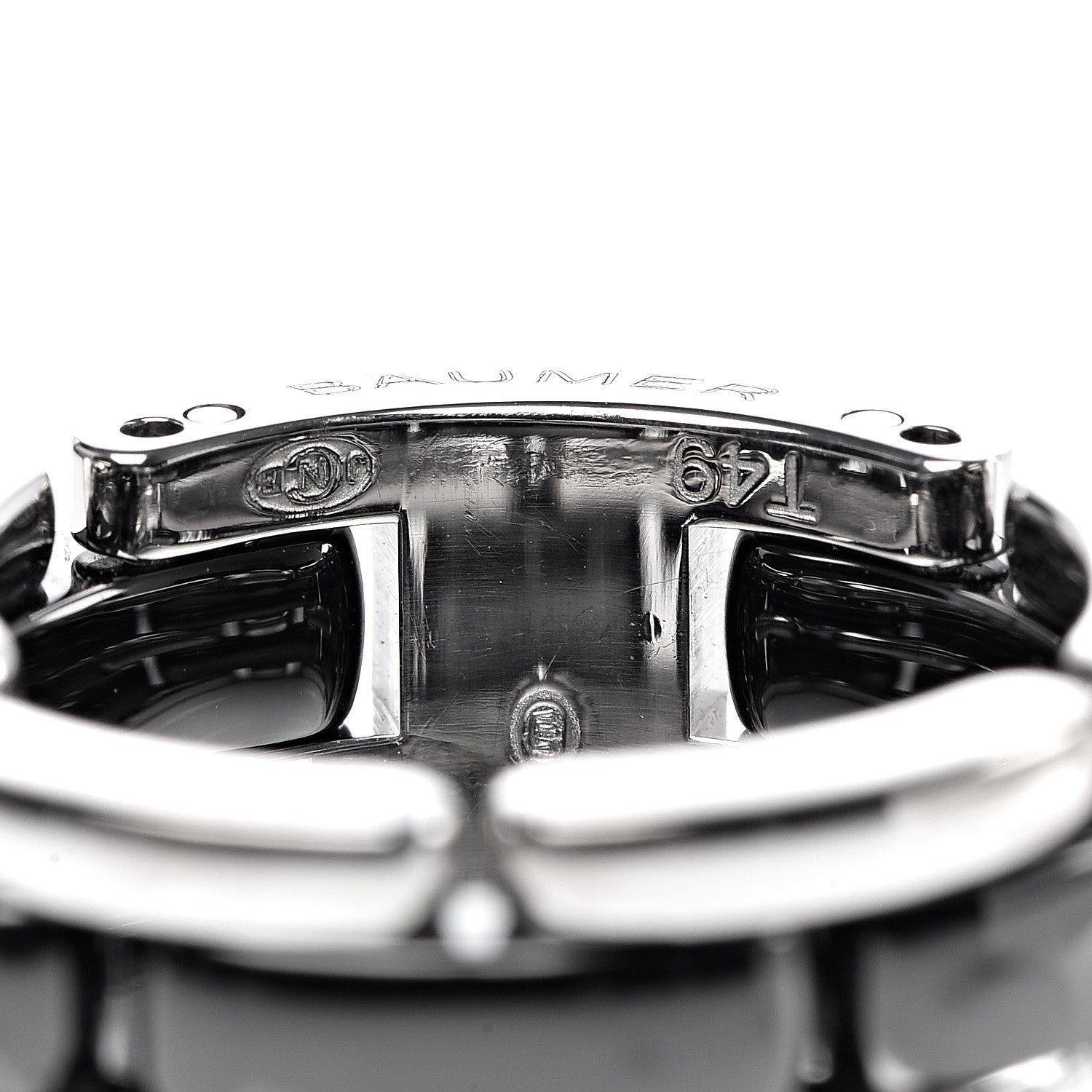 Chanel 18K White Gold Ceramic Large Ultra Ring 49 5 Black 5 of 6