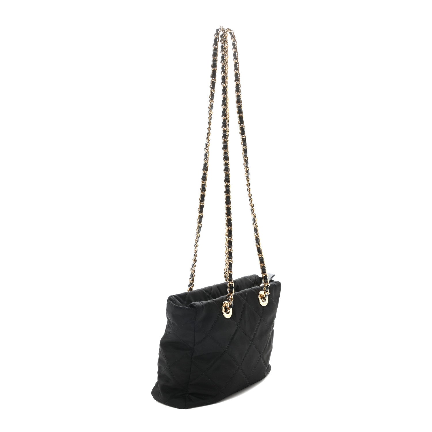 Prada Re-Nylon Impuntu Quilted Re-Edition 1995 Chaine Small Tote Bag Black 3 of 10