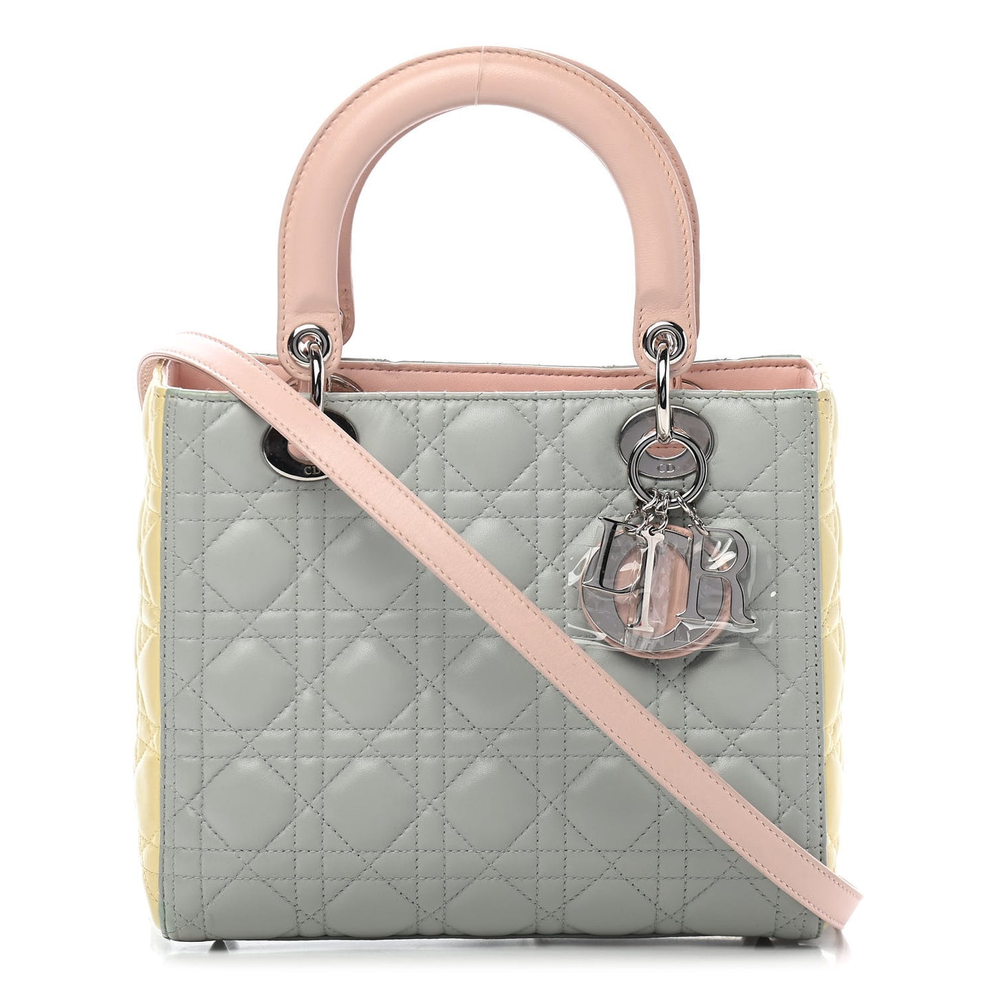 Lambskin Cannage Medium Tri-Color Lady Dior Multicolor