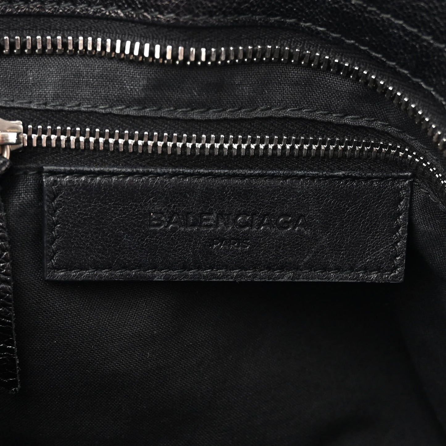 Chevre Silver Metallic Edge Hardware City Black