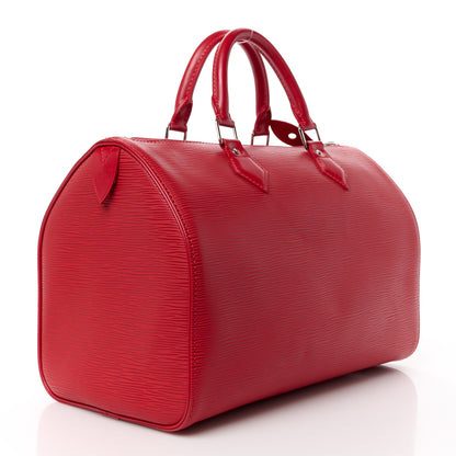 Louis Vuitton Epi Speedy 30 Castillan Red 3 of 12