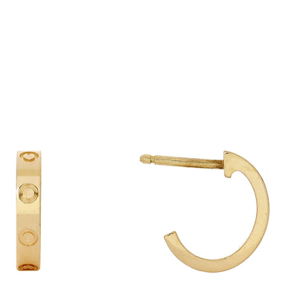 Cartier 18K Yellow Gold Small LOVE Hoop Earrings 1 of 6