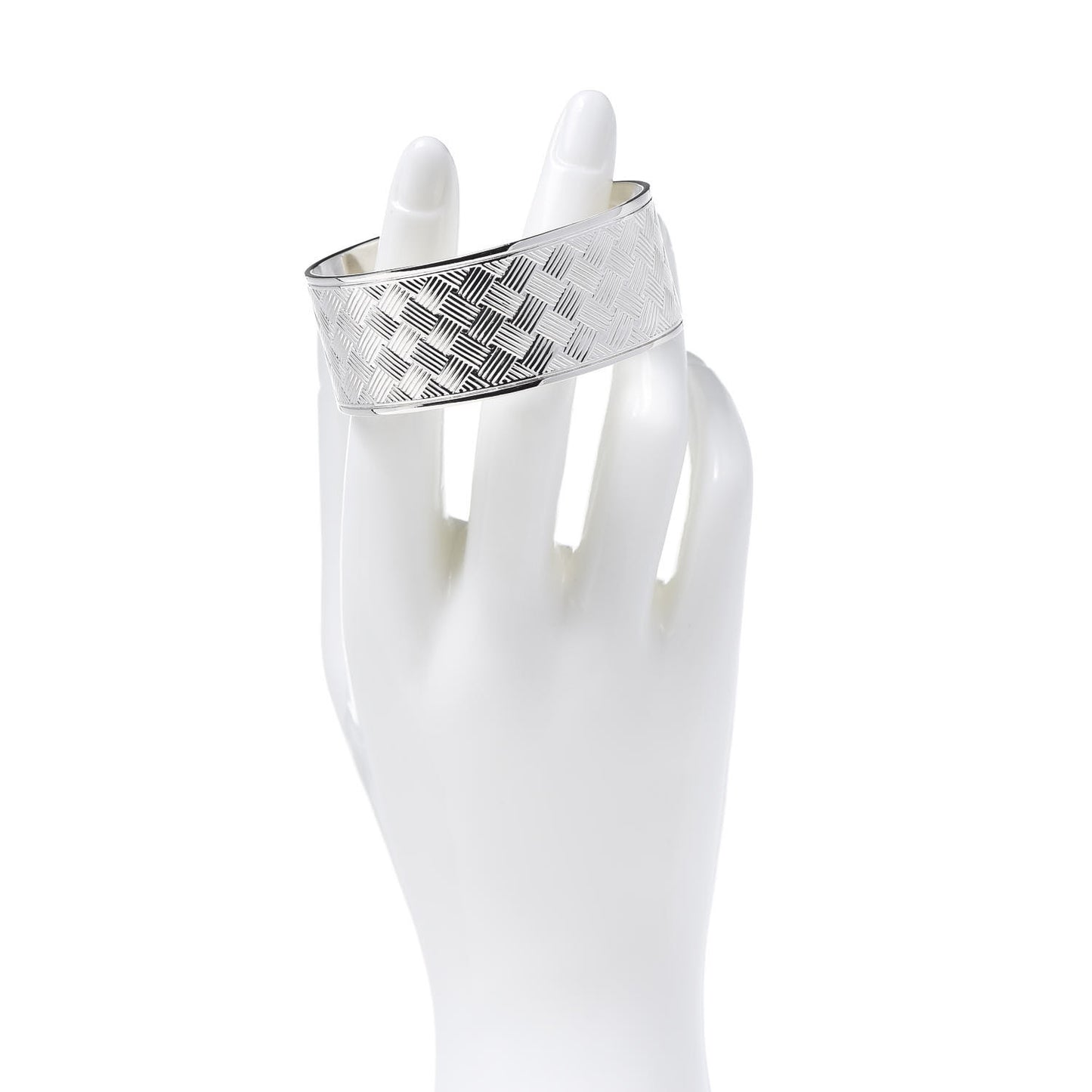 Sterling Silver Basket Makers Cuff Bracelet