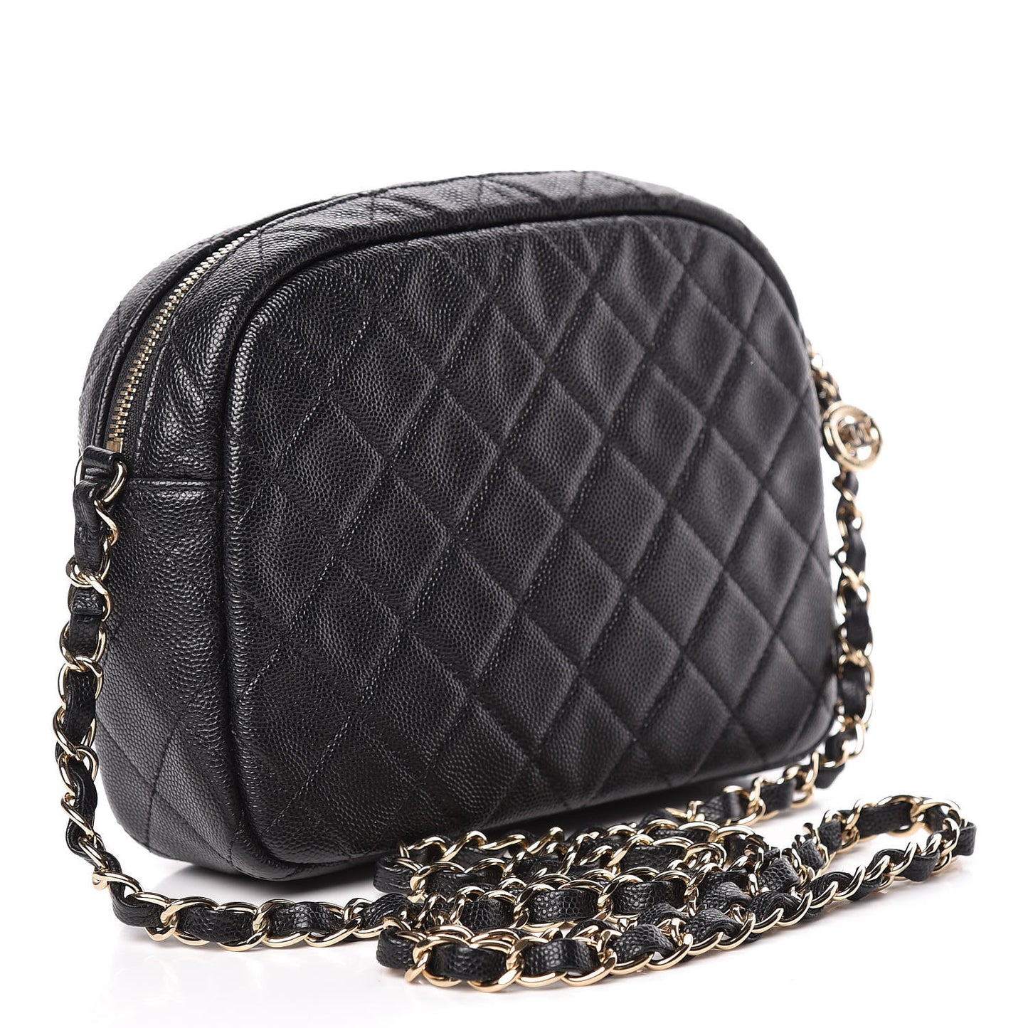 Caviar Quilted CC Day Camera Case Black
