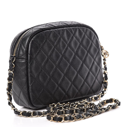 Chanel Caviar Quilted CC Day Camera Case Black 3 of 11