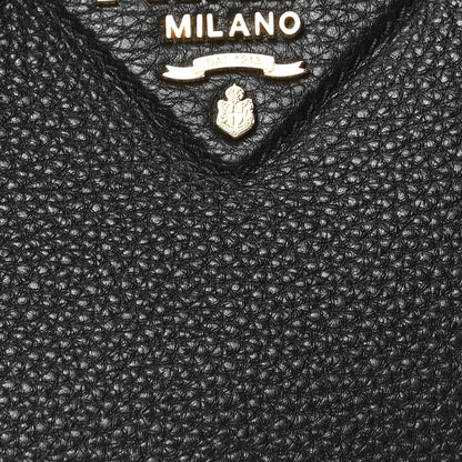 Prada Vitello Daino Soft Zippered Hobo Shoulder Bag Black 8 of 10