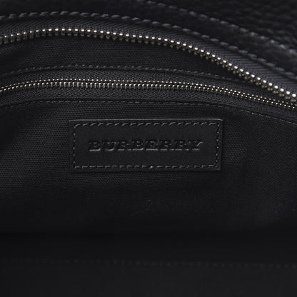 Burberry Canvas Mega Check Grained Calfskin Medium Harcourt Satchel Black 7 of 12
