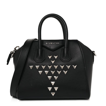 Givenchy Smooth Calfskin Triangle Studded Mini Antigona Black 1 of 16