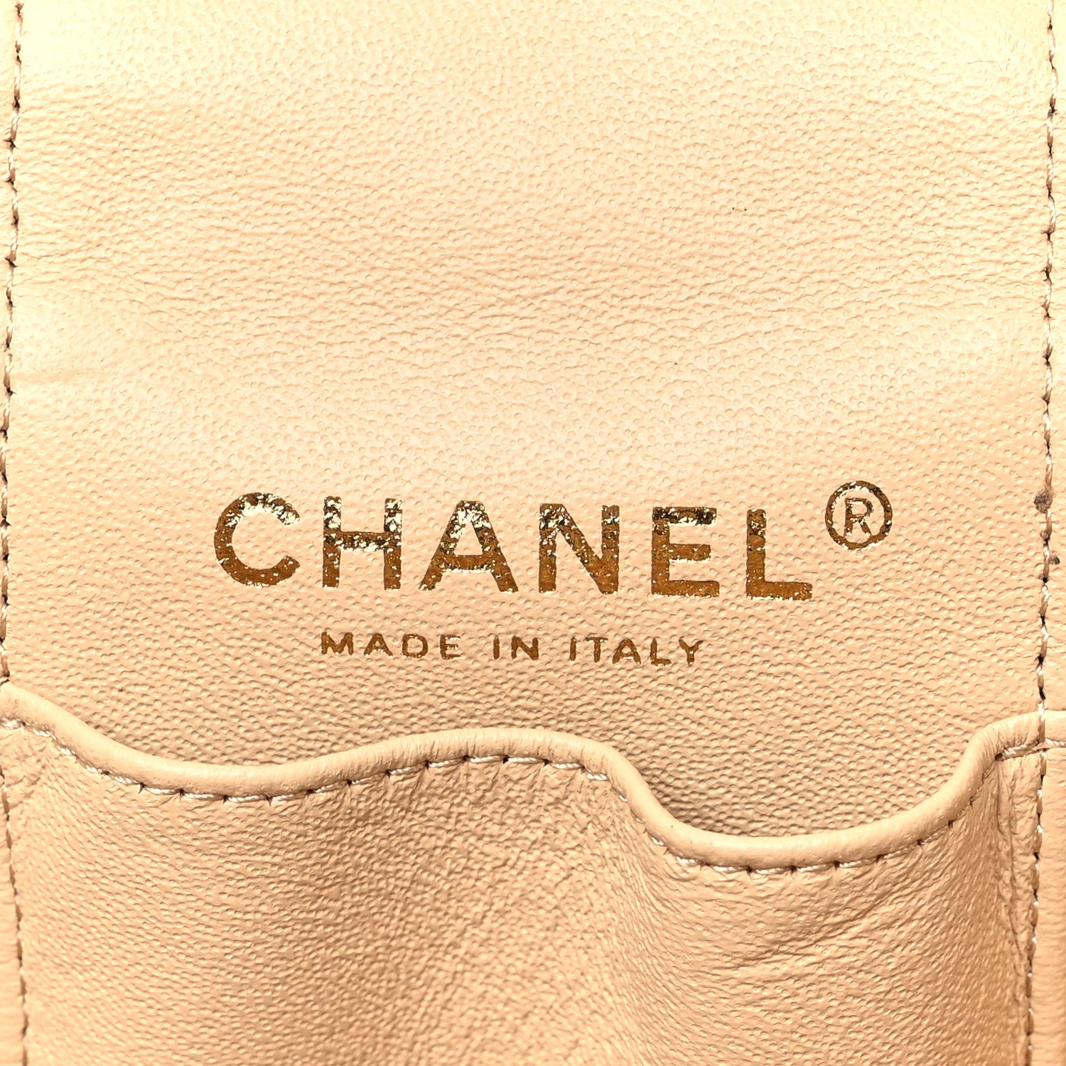 Chanel Lambskin Quilted Small Top Handle Vanity Case With Chain Beige 6 of 10