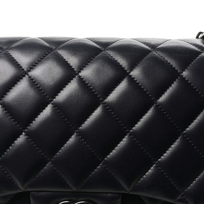 Chanel Lambskin Quilted Jumbo Double Flap Navy 8 of 10