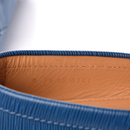 Louis Vuitton Epi Men's Hockenheim Moccasin Loafers 7.5 Cyan 8 of 9