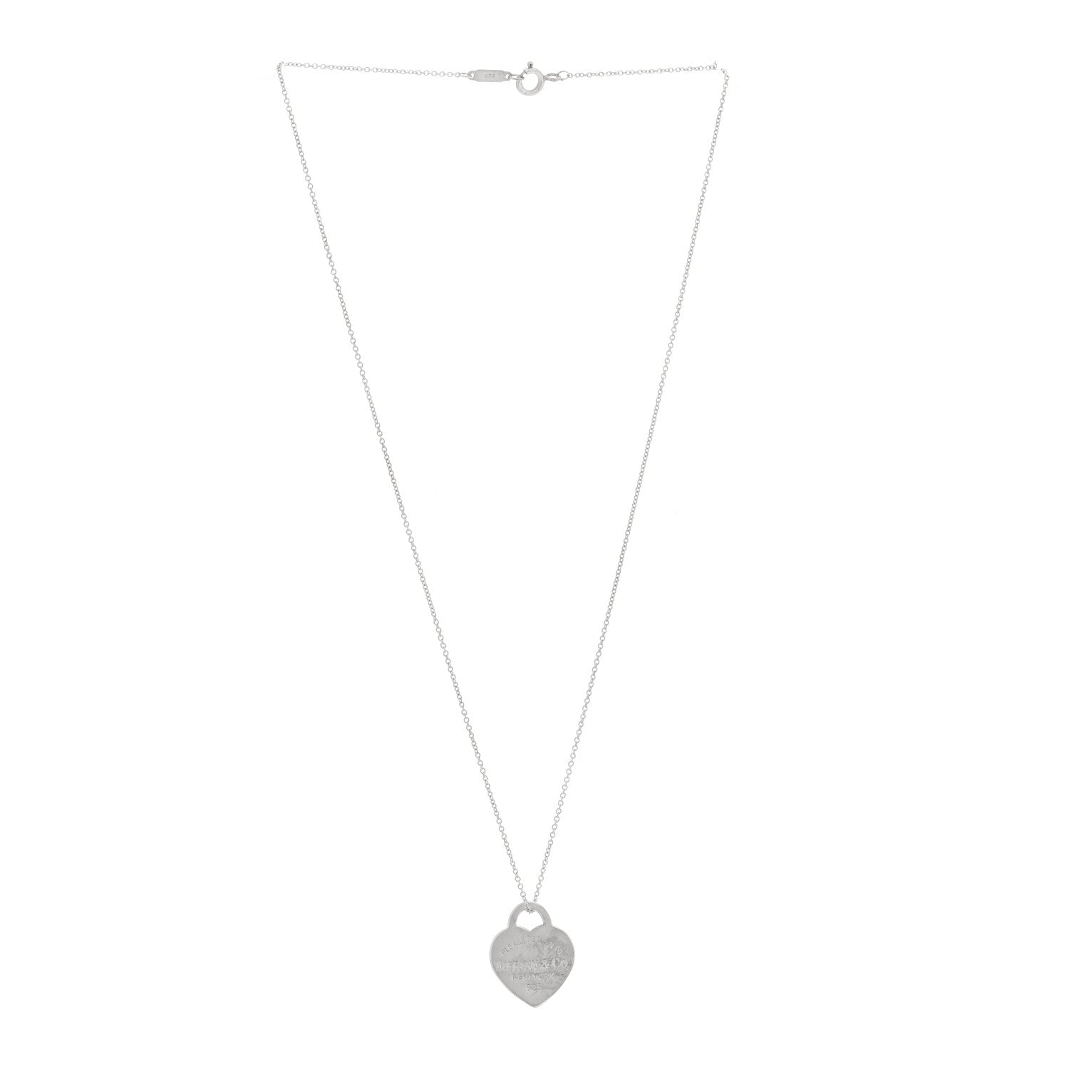 Tiffany Sterling Silver Small Return To Tiffany Heart Pendant Necklace 3 of 4
