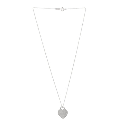 Tiffany Sterling Silver Small Return To Tiffany Heart Pendant Necklace 3 of 4