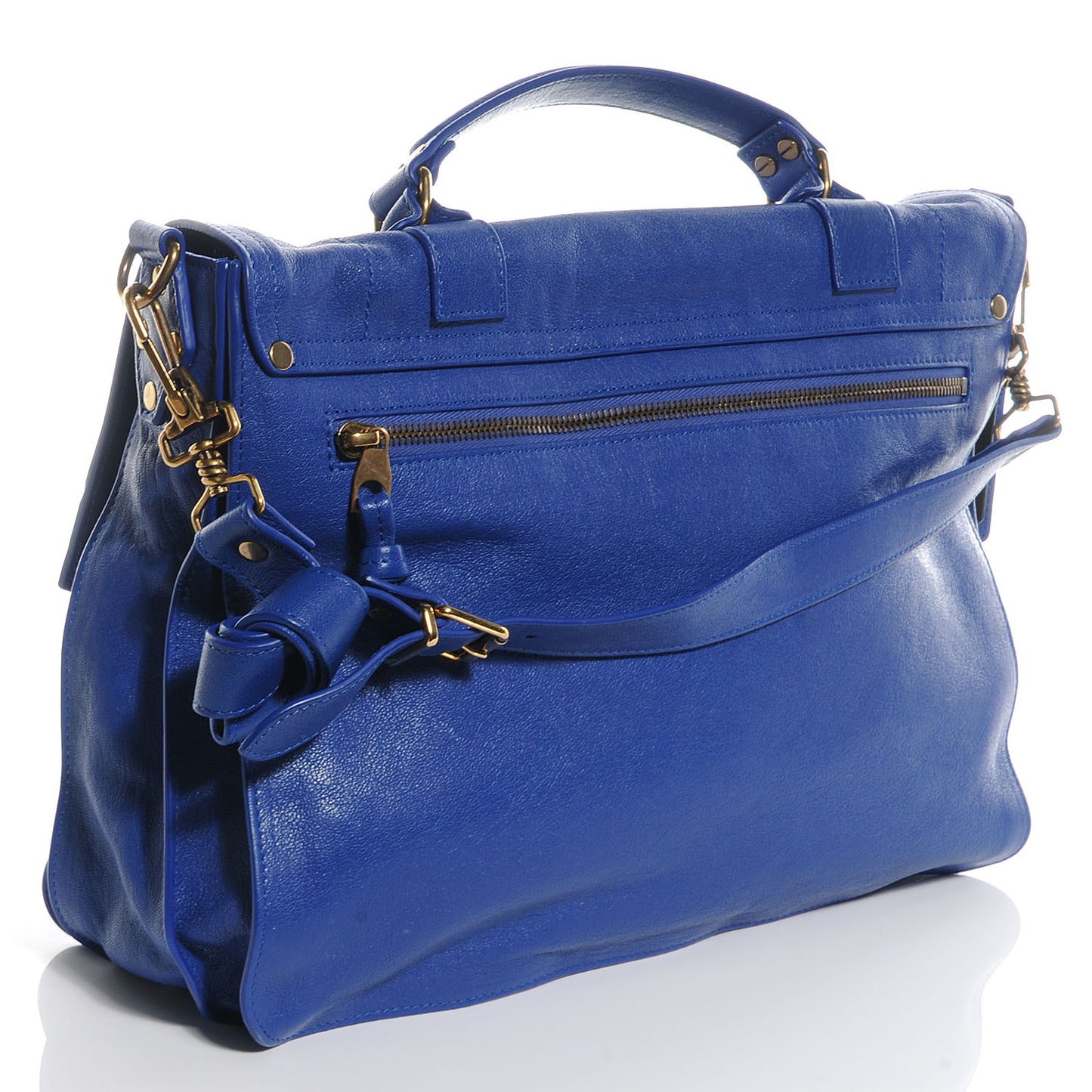 Lambskin PS1 Large Satchel Royal Blue