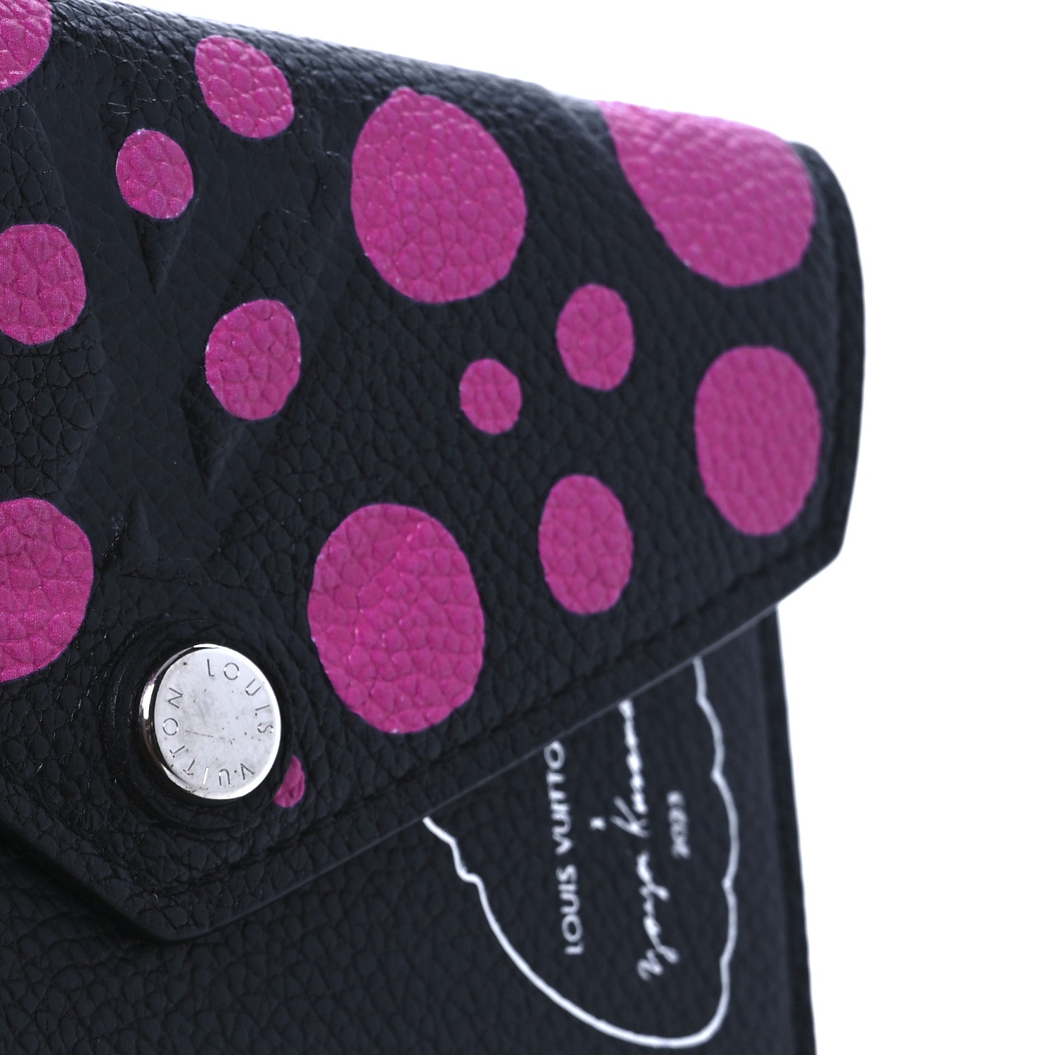 Louis Vuitton LV X YK Empreinte Monogram Victorine Wallet Black Fuchsia 9 of 9