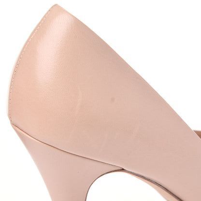 Chanel Lambskin Pearl Peep Toe Pumps 41 Light Beige 15 of 16