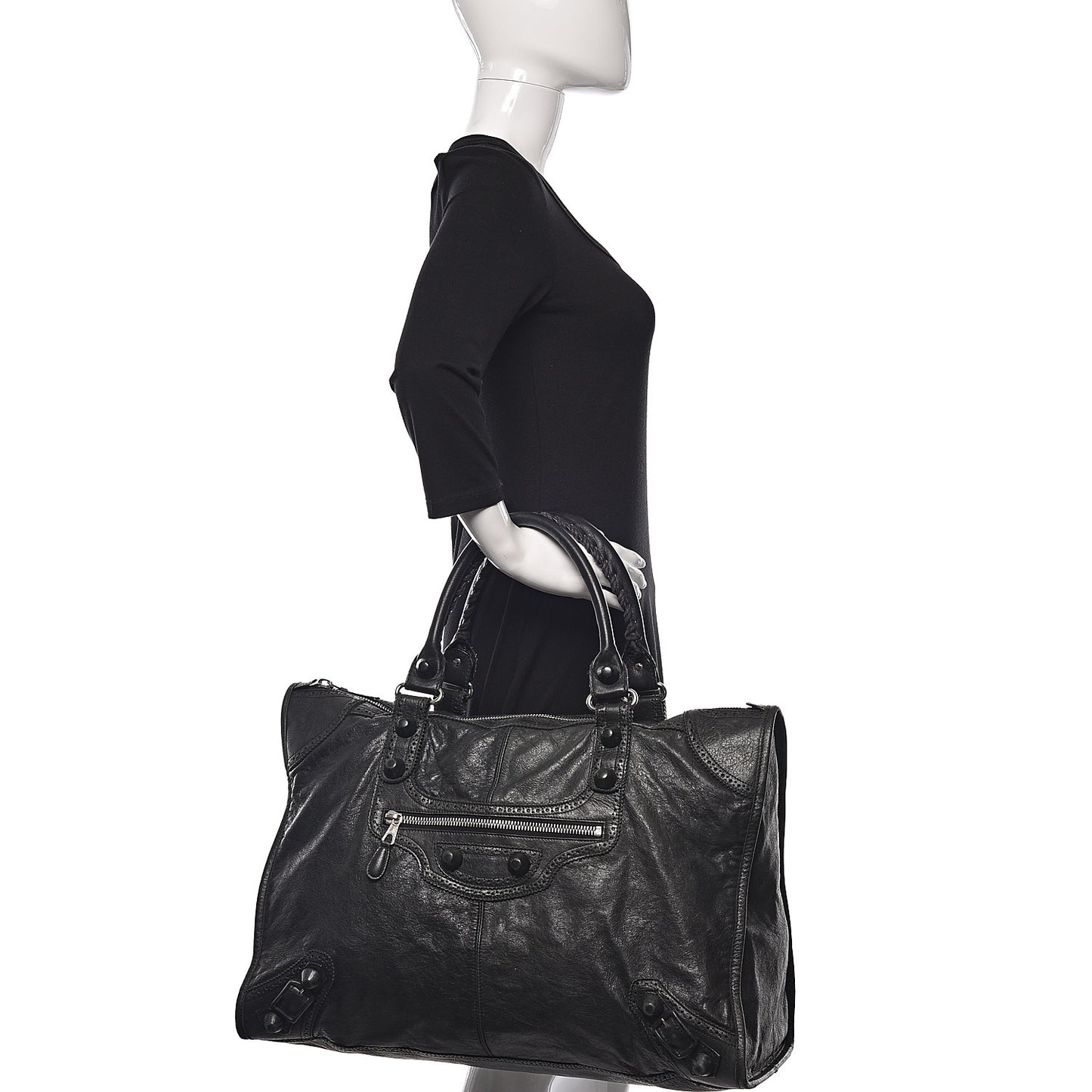 Agneau Giant Brogues Hardware Weekender Black