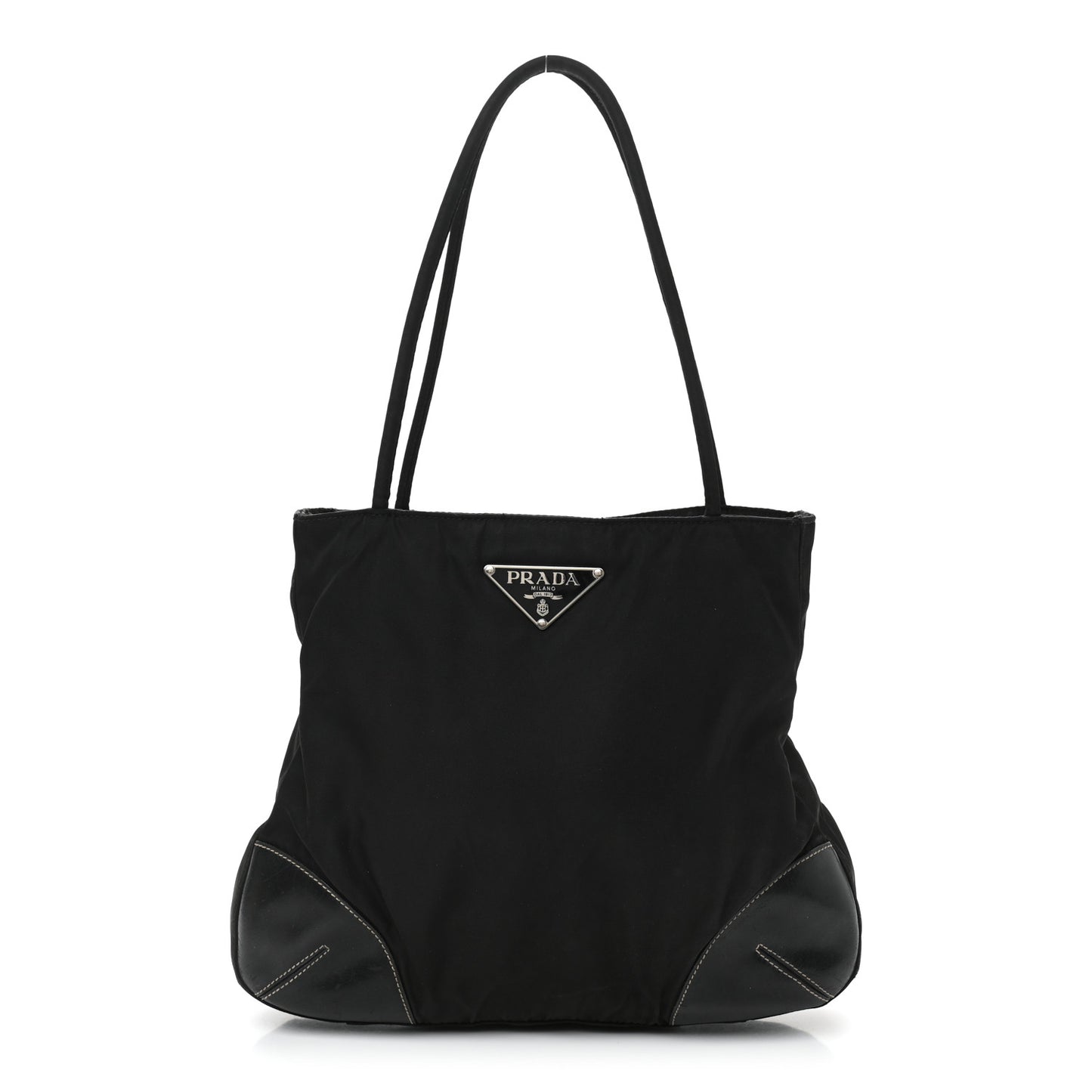 Tessuto Nylon Soft Calf Tote Black