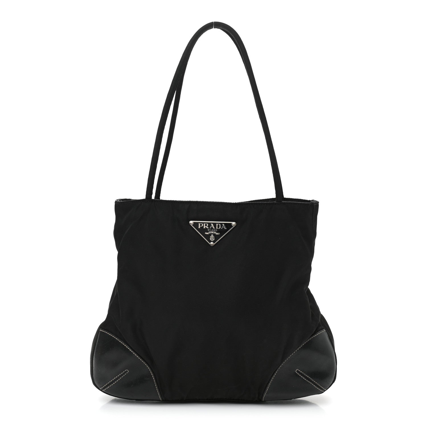 Prada Tessuto Nylon Soft Calf Tote Black 1 of 13