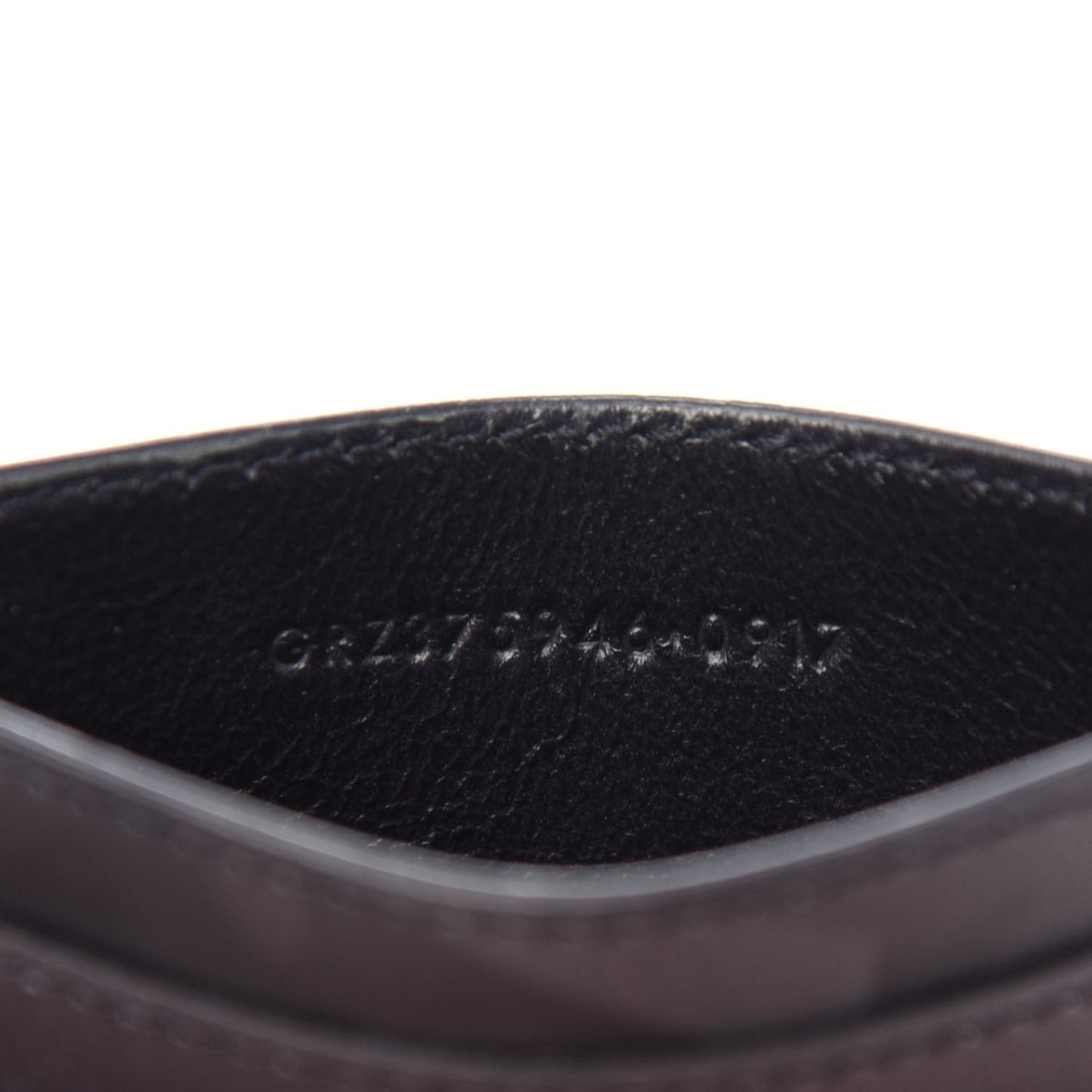 Calfskin Camouflage Credit Card Case Black Grey