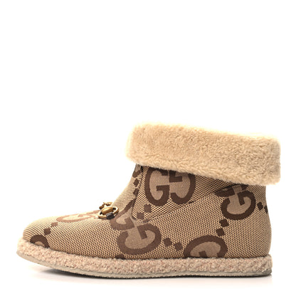 Gucci Calfskin Wool Womens Fria Horsebit Ankle Boots New 40 Caramel Butterscotch 1 of 7
