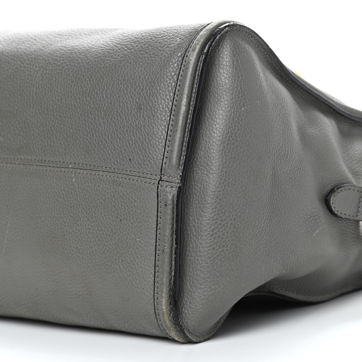 Alexander McQueen Pebbled Calfskin Small Skull Padlock Zip Around Tote Grey 6 of 14
