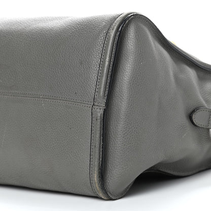Alexander McQueen Pebbled Calfskin Small Skull Padlock Zip Around Tote Grey 6 of 14