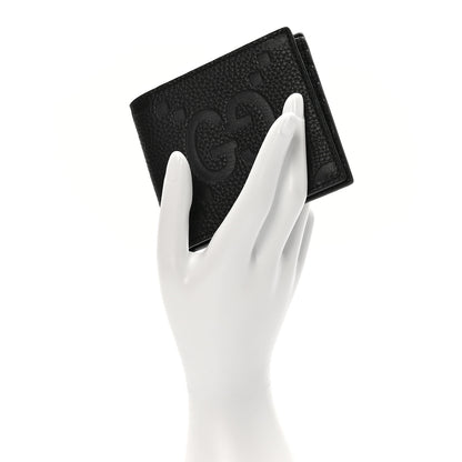 Gucci Piuma Calfskin Jumbo GG Embossed Wallet Black 2 of 6