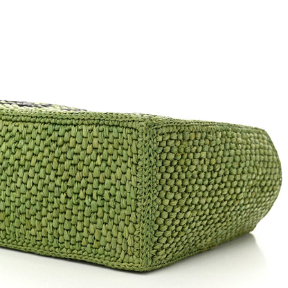 Loewe X PAULA'S IBIZA Raffia Font Tote Green 9 of 9
