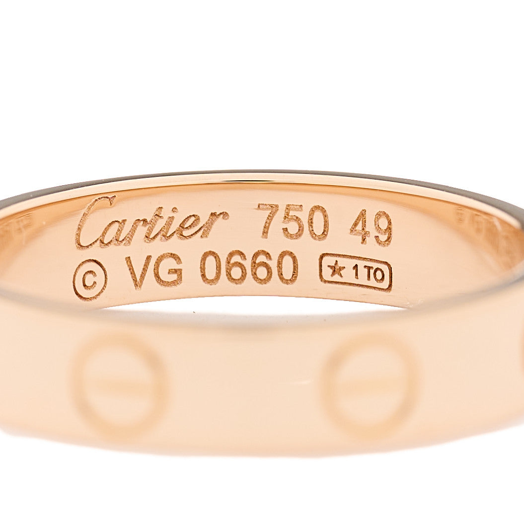 Cartier 18K Pink Gold 3.5mm LOVE Wedding Band Ring 49 4.75 4 of 4