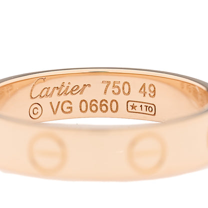 Cartier 18K Pink Gold 3.5mm LOVE Wedding Band Ring 49 4.75 4 of 4